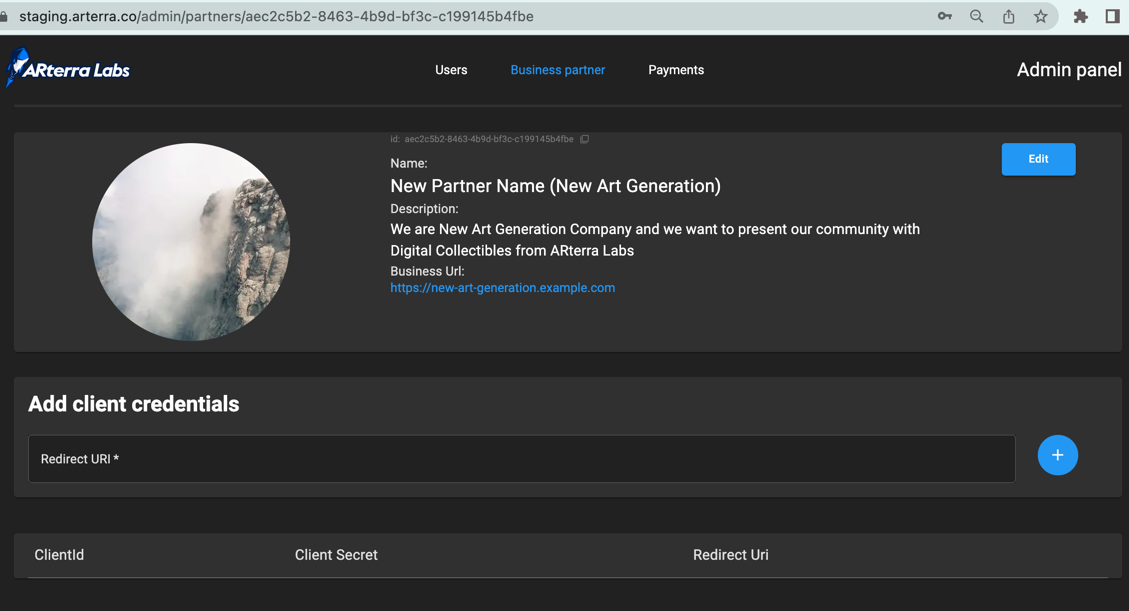 Business Partner Updated